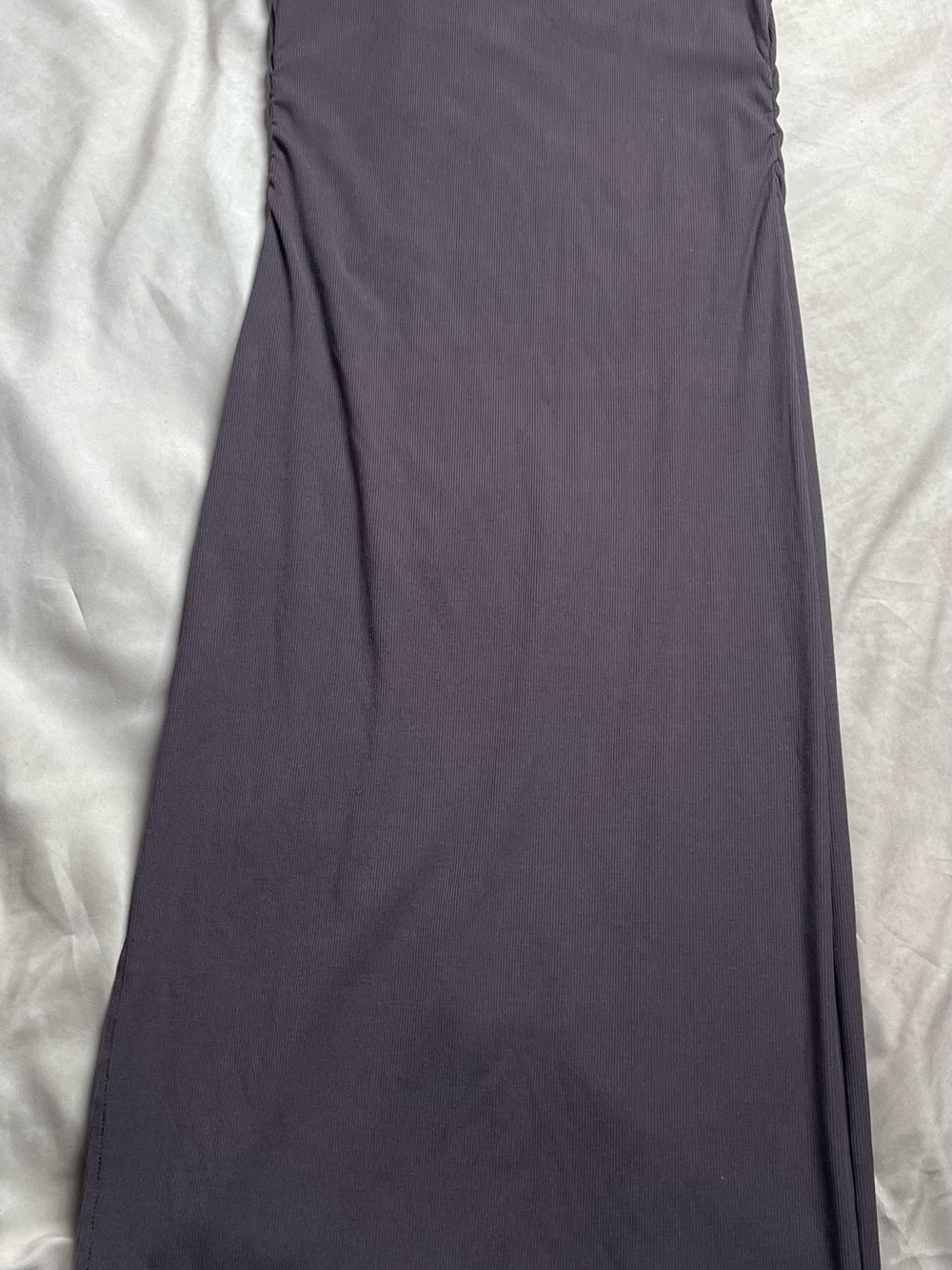 Vuori Sleeveless Maxi Dress – Plum Charcoal, Size S, Ribbed Stretch - Picture 11 of 13